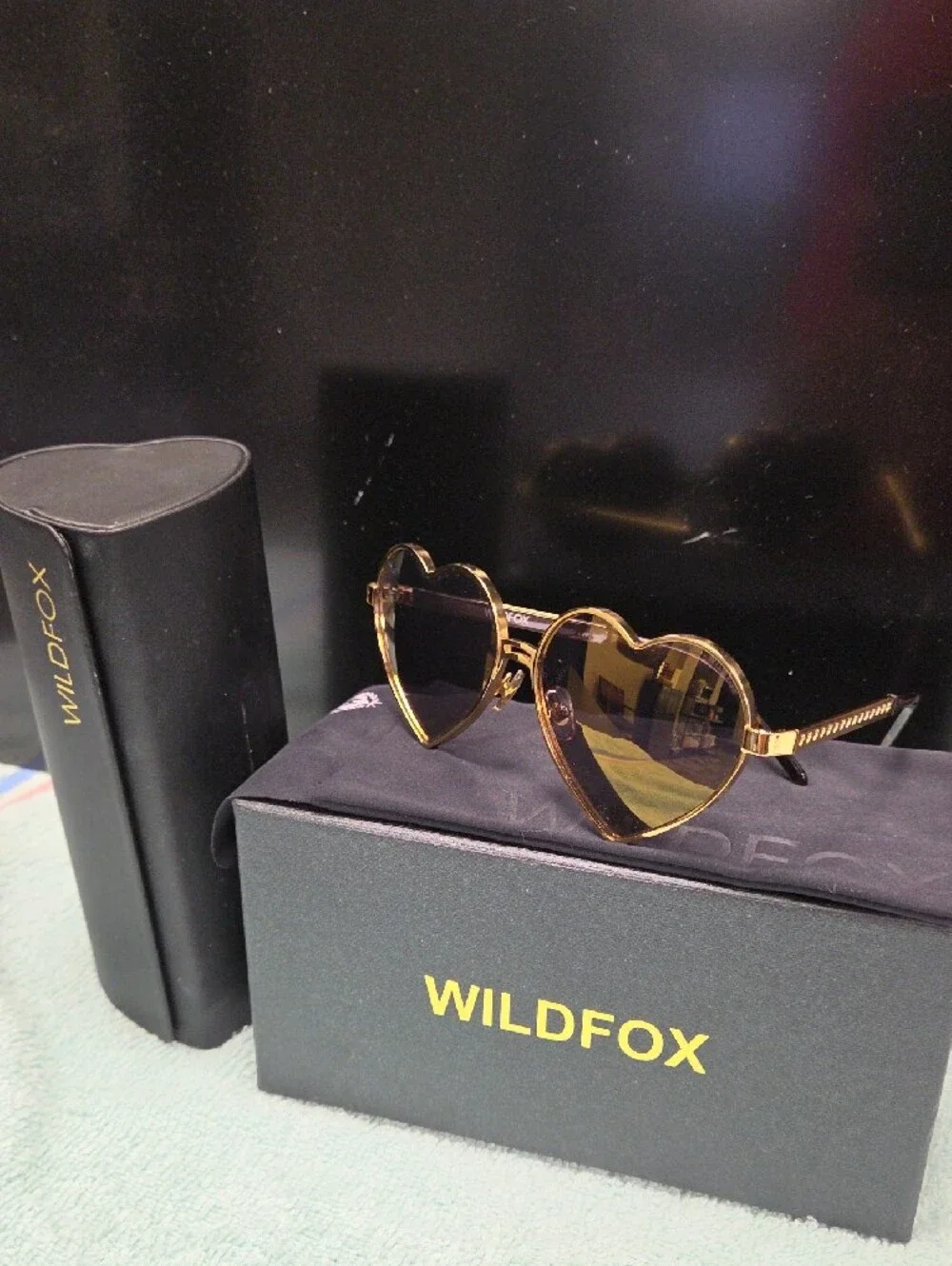 Wildfox Lolita Gold Heart-Shaped Sunglasses